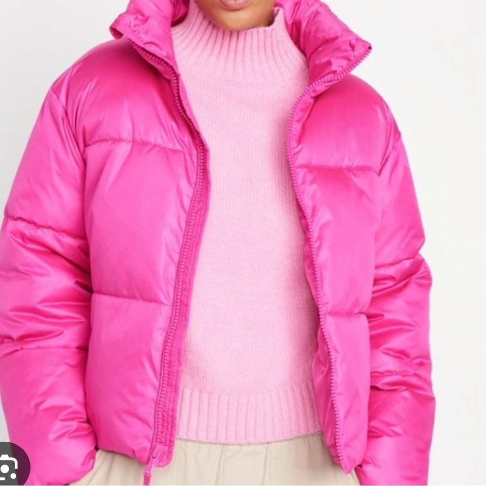 Flamingo pink puffer XL